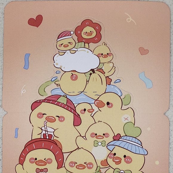 Baby ducks ducklings "Good luck" mini pop up greeting card without envelope - Picture 1 of 2